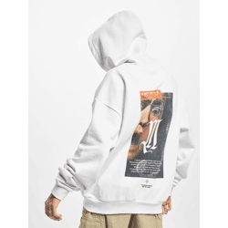lässiger Mister Tee Herren Hoodie Kordelzug Rippbündchen 460 g/m² mit Baumwolle Weiß