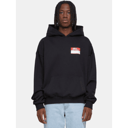 weicher Mister Tee Herren Hoodie Rippbündchen Kapuze mit Baumwolle Schwarz