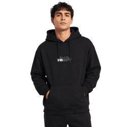 Lässiger Mister Tee Herren Hoodie Kapuzenpullover mit Print, Kängurutasche & Tunnelzug Schwarz