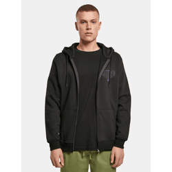 bequemer Mister Tee Herren Hoodie Reißverschluss Kapuze 300 g/m² mit Baumwolle Schwarz