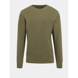 bequemes Mister Tee Herren Sweatshirt Rippbündchen 240 g/m² mit Baumwolle Khaki
