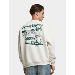 modernes Another Cotton Lab Herren Sweatshirt mit Baumwolle Weiß