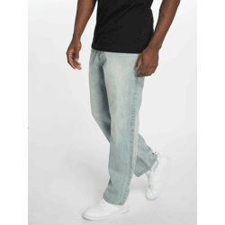 lässige Rocawear Herren Jeans Reißverschluss mit Baumwolle Blau