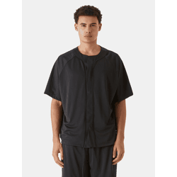 modernes 9N1M SENSE Herren Polo-Shirt Kordelzug Straight Fit mit Baumwolle Schwarz