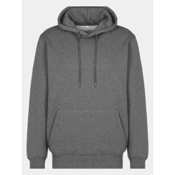 Casual Stylefile Men's Hoodie with Ribbed Cuffs and Hood, Cotton, Gray