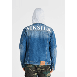 bequeme Sik Silk Herren Jeans Kordelzug Taschen mit Baumwolle Blau