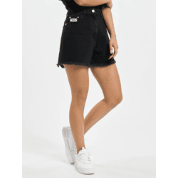 sommerliche GCDS Damen Shorts Reißverschluss Taschen Schwarz