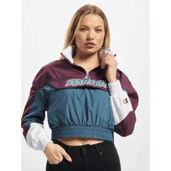 Stylish Women's Jacket with Zipper Pockets, 78 g/m², Blue/Purple/White