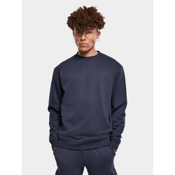 Soft URBAN CLASSICS Men's Ribbed Sweatshirt, 380 g/m², with Cotton, Navy