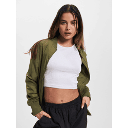 schlichte Urban Classics Damen Jacke Taschen 78 g/m² Khaki
