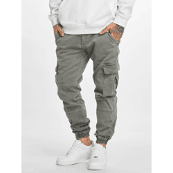 lässige URBAN CLASSICS Herren Jeans Stretch Reißverschluss Taschen mit Baumwolle Grau