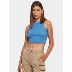 Modern Urban Classics Women's Stretch T-Shirt, 180 g/m², with cotton, blue