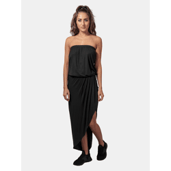 leichtes Urban Classics Damen Kleid Stretch 170 g/m² Schwarz