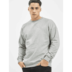 modernes URBAN CLASSICS Herren Sweatshirt Rippstrick Fleece 300 g/m² mit Baumwolle Grau