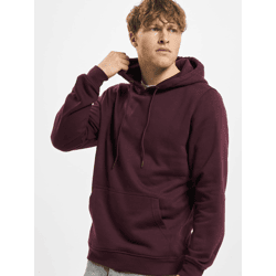 Soft Urban Classics Men's Hoodie with Drawstring and Ribbed Cuffs, 300 g/m², Cotton Blend, Bordeaux Red