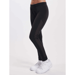 moderne URBAN CLASSICS Damen Hose Stretch Mesh 210 g/m² Schwarz