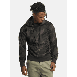 moderner URBAN CLASSICS Herren Hoodie Rippbündchen Kapuze 250 g/m² mit Baumwolle Camouflage