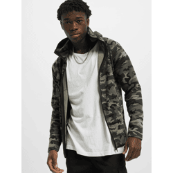 lässiger Urban Classics Herren Hoodie Reißverschluss Taschen 300 g/m² mit Baumwolle Camouflage