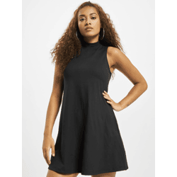 stilvolles Urban Classics Damen Kleid Stretch 210 g/m² Schwarz