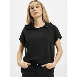 lässiger URBAN CLASSICS Damen Hoodie große Kapuze Kordelzug 150 g/m² Schwarz
