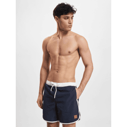 bequeme Urban Classics Herren Hose Kordelzug Taschen 116 g/m² Blau