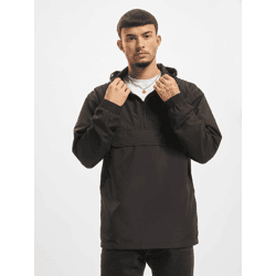 lässige Urban Classics Herren Jacke Reißverschluss Kapuze 78 g/m² Schwarz
