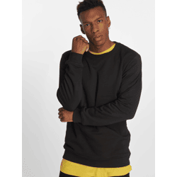 Casual Urban Classics Men's Sweatshirt with Ribbed Cuffs, 250 g/m², Cotton Blend, Black