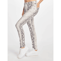 bequeme Urban Classics Damen Jeans Skinny Fit Stretch Taschen mit Baumwolle Off-Weiß/Schwarz