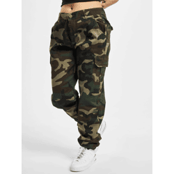 moderne Urban Classics Damen Jeans Stretch Reißverschluss Taschen mit Baumwolle Camouflage