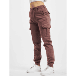 lässige Urban Classics Damen Jeans Stretch Reißverschluss Taschen mit Baumwolle Bordeaux-Rot