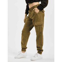 lässige Urban Classics Damen Jeans Stretch Reißverschluss Taschen mit Baumwolle Khaki