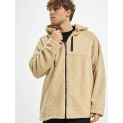 bequemer Urban Classics Herren Hoodie Reißverschluss Rippbündchen 260 g/m² Beige
