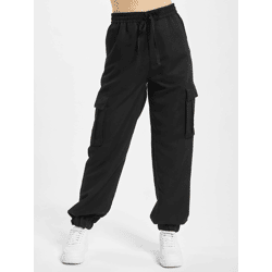 stylische URBAN CLASSICS Damen Jeans Kordelzug Reißverschluss 188 g/m² Schwarz