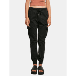 lässige URBAN CLASSICS Damen Jeans Stretch Taschen 260 g/m² mit Baumwolle Schwarz
