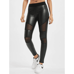 Versatile URBAN CLASSICS Women's Stretch Mesh Pants, 280 g/m², Black