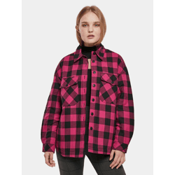 lässige Urban Classics Damen Jacke Taschen 125 g/m² mit Baumwolle Pink/Schwarz