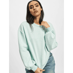 weiches Urban Classics Damen Sweatshirt Rippbündchen Oversize 300 g/m² mit Baumwolle Pastell-Grün