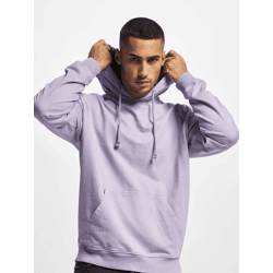 weicher Urban Classics Herren Hoodie Rippbündchen Kapuze 300 g/m² mit Baumwolle Violett