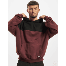 weicher URBAN CLASSICS Herren Hoodie Kapuze 300 g/m² mit Baumwolle Rot/Schwarz