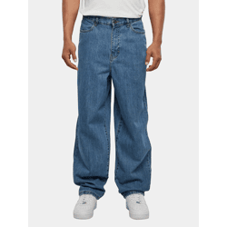 stylische URBAN CLASSICS Herren Jeans Reißverschluss Taschen 150 g/m² mit Baumwolle Blau