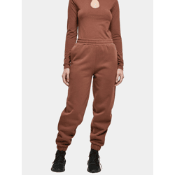 lässige Urban Classics Damen Hose Kordelzug Taschen 300 g/m² Braun