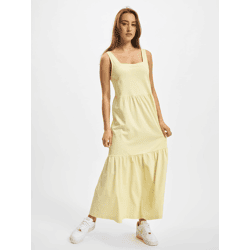 modisches Urban Classics Damen Kleid 180 g/m² mit Baumwolle Pastell-Gelb