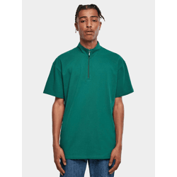 lässiges Urban Classics Herren T-Shirt Reißverschluss Oversize 220 g/m² mit Baumwolle Grün