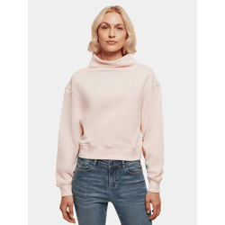 weiches Urban Classics Damen Sweatshirt Rippbündchen Oversize 300 g/m² Rosa