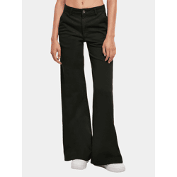 stylische Urban Classics Damen Jeans Stretch Reißverschluss Taschen mit Baumwolle Schwarz