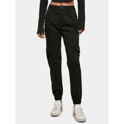 bequeme URBAN CLASSICS Damen Jeans Stretch Taschen 320 g/m² mit Baumwolle Schwarz