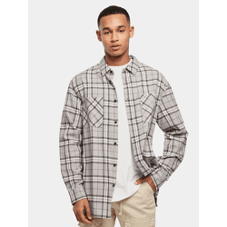 modernes URBAN CLASSICS Herren Polo-Shirt Taschen Oversize 128 g/m² mit Baumwolle Grau