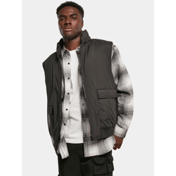 moderne Urban Classics Herren Jacke Reißverschluss Taschen 78 g/m² Schwarz