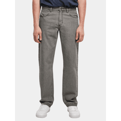 stylische URBAN CLASSICS Herren Jeans Reißverschluss Taschen mit Baumwolle Grau
