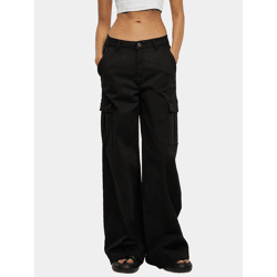 stylische URBAN CLASSICS Damen Jeans Stretch Reißverschluss Taschen mit Baumwolle Schwarz